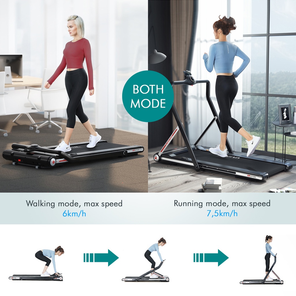 AsVIVA T19 – wandelmodus tot 6 km/u en hardloopmodus tot 7,5 km/u