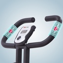 Handpulssensoren op het stuur van de AsVIVA hometrainer H14 in het zwart voor het meten van de hartslag tijdens het trainen