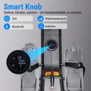 Smart-Knob van de AsVIVA roeimachine RA12 voor het traploos instellen van de trainingsweerstand