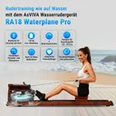 AsVIVA waterroeimachine RA18 Pro met WaterPlane-watertank in totaaloverzicht
