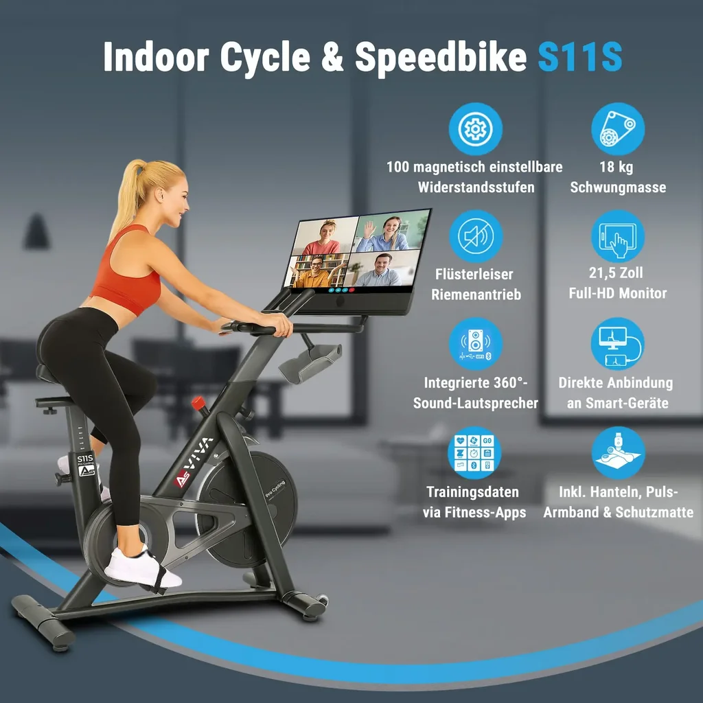 Speedbike Big Screen S11S – Indoor Cycle Ausstattung