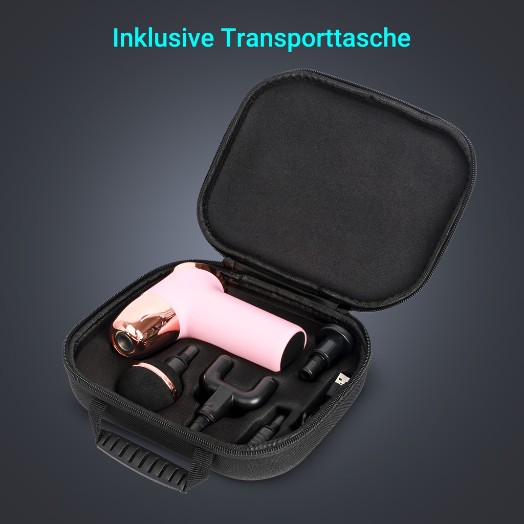Massagepistool MGN2 roze – draagtas