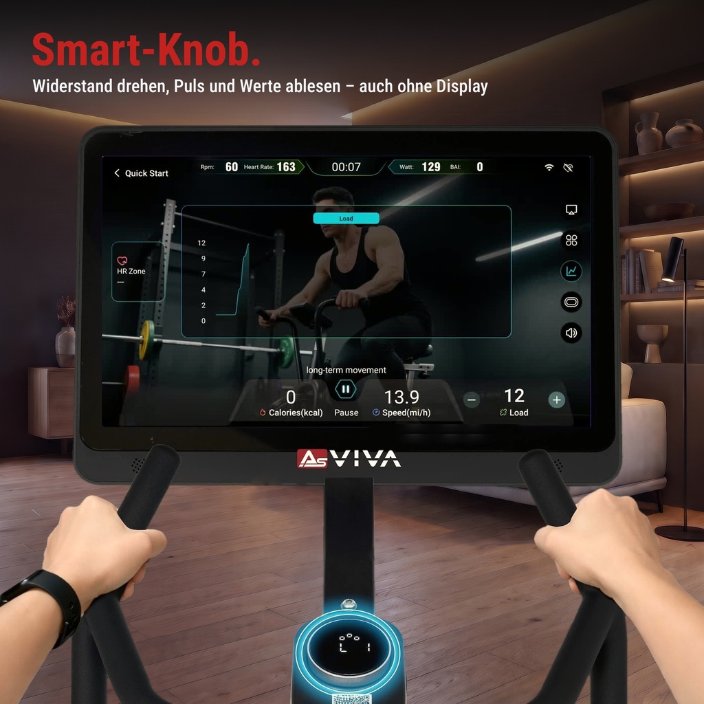 Speedbike Multimedia Studio Pro S20 – Smart-Knob in Fahrersicht
