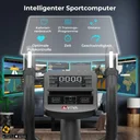 Sportcomputer van de AsVIVA crosstrainer C29 Step met talrijke trainingsprogramma's en functies