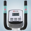 Trainingscomputer van de AsVIVA crosstrainer C16 met weergave van de belangrijkste trainingswaarden