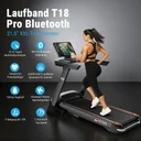 De AsVIVA loopband Smart T18 Pro in het zijaanzicht met loopdek en inklapbaar frame