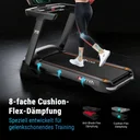 Cushion Flex-dempingssysteem van de AsVIVA loopband T18 Pro voor gewrichtssparend hardlopen