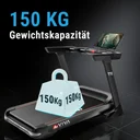 Hoge draagkracht en stabiel frame van de AsVIVA loopband Smart T18 Pro voor een hoog gebruikersgewicht
