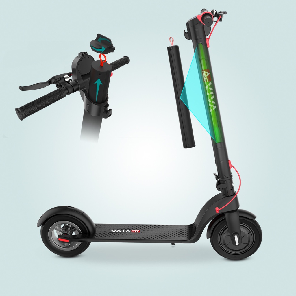E-Scooter AsVIVA ES01 Tretroller – Akku Reichweite