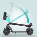 De AsVIVA ES01 E-Scooter kan dankzij het klapmechanisme ruimtebesparend worden ingeklapt