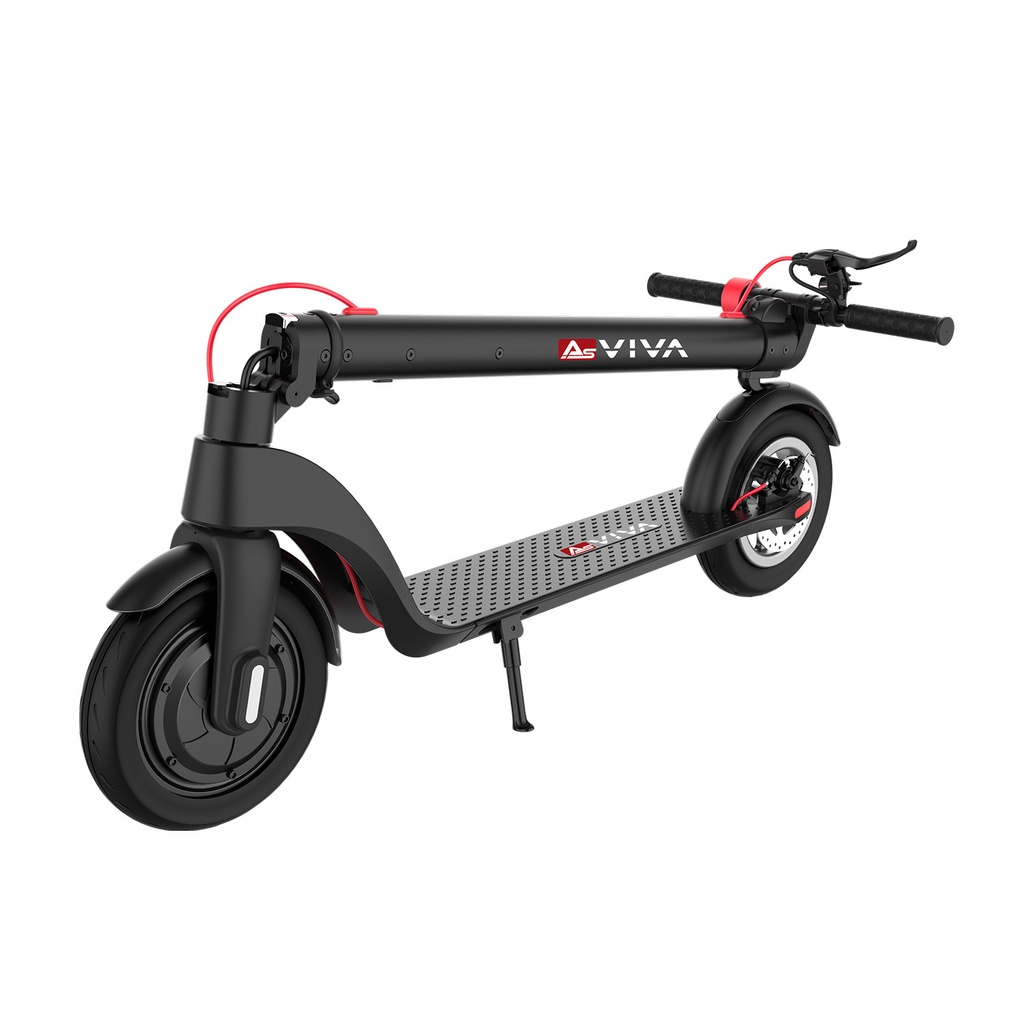 E-Scooter AsVIVA ES01 Tretroller – Zusammengeklappt Ständer
