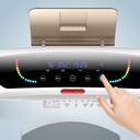 LED-display van de AsVIVA Walking Pad loopband T211 met weergave van snelheid en trainingsgegevens