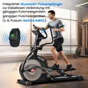 Pulsontvanger met polsband van de AsVIVA crosstrainer E50 Pro voor nauwkeurige hartslagmeting
